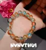 Joyería Luna Mar Rosa Manta Rosa Perla Diamante Brillante Pulsera Nuevo Estilo Chino Azul Naranja Flor Explosiva Pulsera de Cuentas