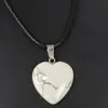 Venta caliente transfronteriza amor 20mm colgante piedra de cristal natural forma de corazón corazón de melocotón collar accesorios de joyería hechos a mano diy