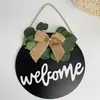 Bienvenida madera listado nuevo tarjeta de puerta de bienvenida Guirnalda accesorios Decoración Amazon colgante fábrica al por mayor
