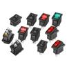 Interruptor basculante tipo Kcd1 para barco de tres patas, dos velocidades, dos patas, dos velocidades, con luz, impermeable, 21*15 mm, semáforo, CC