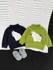 Suéter de Dibujos Animados para Niños 2026 Otoño/Invierno Nuevas Llegadas Bebé Pequeño Estilo Coreano Oso Pequeño Jersey Niños Niñas Bebés Lindo Top