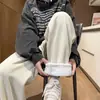 Calça Casual de Veludo Grosso Estilo Americano 2026 para Homens, Calça de Perna Reta Solta Tendência Estilo Preguiçoso com Forro de Lã para Aquecimento