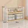 Estante de mesa, organizador de arquivos vertical de vários níveis, prateleira de armazenamento por assunto, armário de armazenamento de livros para mesa de estudante