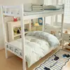 Juego de ropa de cama de tres piezas para dormitorio estudiantil, 100% algodón Clase A, estilo sábana bajera, sábana 100% algodón 90x190 para litera y funda de edredón
