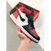 Zapatos de Baloncesto Putian Originales Aj1 Jordan 1 de Caña Alta Panda Blanco y Negro Chicago Zapatillas Trituradas Zapatos Deportivos para Hombre y Mujer Zapatillas Casuales