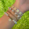 Joyería Transfronteriza Europea y Americana Estilo Vacacional Juego de Pulseras de Cuentas de Arcilla Polimérica Suave de Color Flor Bohemia Pulsera Simple