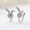 Brinco de Pressão em Zircônia em Formato U Sem Furo Argola de Nariz Sem Furo Estilosa Europeia e Americana Clip de Nariz Criativo Borboleta Flor Sem Perfurar