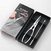 Pinzas para Cangrejo de Aleación de Zinc Herramienta para Comer Cangrejo de Acero Inoxidable Juego de Tres Piezas Artefacto para Comer Cangrejo Acero Inoxidable 304 Aguja para Cangrejo Tenedor para Cangrejo