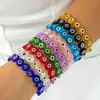 Joyería Europea y Americana Pulsera de Ojo del Diablo Bohemia con Cuentas Moda Ojo Personalizado Pulsera Elástica Venta al por Mayor