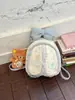 Mini Mochila Estudiantil Estilo Nuevo Versión Coreana Bolso de Doble Hombro Bolso de Doble Hombro con Borde de Encaje y Moño Mochila de Doble Hombro con Orejas de Conejo