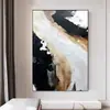 Pintura Decorativa Preto e Branco Cinza Minimalista Moderno Luxo Leve Abstrato Dourado Pintura de Pendurar Hotel Apartamento Casa de Temporada Mural de Parede de Fundo