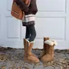 Primer Encuentro Ji Suela Gruesa Dos Usos Aterciopelado Engrosado Botas de Nieve Mujer Invierno Cálido Moda Zapatos de Algodón Versátiles Modernos Botas Largas de Media Caña