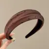 Nova Tiara Dentada 2025 para Mulheres com Topo Alto, Tiara de Lã com Laço, Penteado Coreano, Acessório de Cabelo de Luxo
