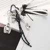 Colgante original de bolso miu de alta gama color negro frío hellokitty llavero con cuentas de amor cadena colgante pequeño regalo