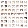 50 moños Coquette transfronterizos calcomanías de grafiti de moño marrón carcasa decorativa para teléfono móvil cuenta manual calcomanías de ins