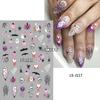 20,24 millones de pegatinas para decoración de uñas con diseño de dibujos animados de fantasmas, calabazas y brujas, elementos de Halloween, adhesivos para la parte trasera de las uñas.