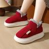Otoño e invierno nuevas pantuflas de algodón con talón de bolsa engrosado cálidas zapatos Mao Mao suela gruesa antideslizantes para interior y exterior zapatos de algodón para parejas resistentes al desgaste