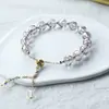 Original 0.8mm Pedra de Cristal Grande Multifacetada Estilo Chinês Étnico Dinastia Han Pulseira Combinando Não Desbota Fornecimento Atacado