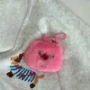 Lindo Llavero Colgante de Castor que Saca el Trasero Rosa, Peluche de Castor, Decoración para Mochila, Regalo para Mejor Amigo