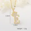 Accesorios de Collar con Letra de Zirconia Incrustada de Cobre Nuevo Transfronterizo Hip-Hop Doble Capa Corona Colgante de 26 Letras Inglesas