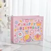 Bolsa de Mano Horizontal Linda de Dibujos Animados de Conejo a Color Bolsa de Regalo en stock Rosa Día del Niño Papel de Envoltura para Regalo