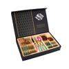 Oriente Medio Más Vendido Juego de 24 Piezas de Acero Inoxidable Cuchillo y Tenedor para Bistec Cuchara Cucharilla de Té Bañado en Oro Diamante Estrella Vajilla Caja de Regalo