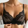 Nova lingerie de renda para comércio exterior, sensual e sedutora, estilo europeu e americano, semitransparente, sexy e projetada para realçar o busto; atacado disponível