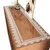 Tapete transparente de encaje para mesa lateral, mantel de vidrio suave de PVC para mueble de TV, tapete de alta gama de lujo ligero para encimera de zapatero
