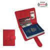 Transfronterizo en stock que cambia de color PU cuero tacto piel correa multicolor funda para pasaporte etiqueta de equipaje traje multifunción bolsa tarjetero para pasaporte