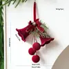Novas decorações de Natal Pingentes de sino vermelho aveludado nórdicos Enfeites de árvore de Natal Decorações de guirlanda Transfronteiriço