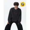 Sudadera de cuello redondo con bordado pesado de corte ajustado estilo americano para hombre, moderna para primavera y otoño 2026, top pullover versátil deportivo retro