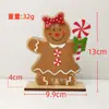 Hombre de Jengibre de Madera Navideño Pequeños Adornos Decoración de Fieltro Casa de Jengibre Decoraciones de Mesa Accesorios de Decoración de Ambiente Festivo