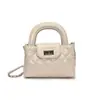 Bolsa de Mão Fashion com Fecho Rômbico Feminina 2025 Nova Bolsa de Ombro com Corrente Estilo Ocidental Simples de Nicho Bolsa Transversal