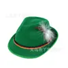 Chapéu de Jazz de Feltro Verde Alemão Fabricante Amazon Chapéu de Feltro Oktoberfest Chapéu de Pena Não Tecido Chapéu de Palco