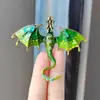 Novo Broche de Dragão Esmaltado da Kaiyi, Moderno e Único, com Diamantes, Alto Valor Estético, Design Animal Tridimensional Exquisito, Acessório Versátil da Moda