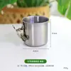 Taza con Doble Clip para Pájaro Loro Acero Inoxidable Recipiente para Comida de Pájaro Alimentador para Mirlos Estorninos Alimentador de Agua Anti-Masticación Suministros para Pájaros