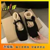 Sapatos Mary Jane de Boca Rasa Estilo Fada para Mulheres 2025 Popular de Inverno Estilo Wasteland Sapatos Mary Jane Femininos Salto Grosso Bico Quadrado