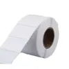 Etiqueta Adhesiva de Papel Recubierto Personalizada Impresión de Código de Barras Rollo Blanco en Blanco Etiqueta de Identificación para Empaque de Producto