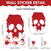 Adesivo de janela de Halloween transfronteiriço, adesivo eletrostático de mancha de sangue para janela de vidro de banheiro, decoração autoadesiva de parede de festa de PVC com mancha de sangue