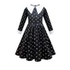 Vestido de Noite de Renda para Cosplay de Meninas da Wandinha Addams Dropshipping Transfronteiriço