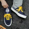 Zapatillas Deportivas Casuales de Malla Transpirable Estilo Verano 2026 para Hombre, Diseño de Nicho con Empalme Negro y Amarillo, Zapatillas Deportivas de Moda