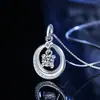 Collar Inteligente de Plata de Ley S925 con Moissanita para Mujer Moda Coreana Nuevo Estilo Lujo Accesible Colgante Cadena Clavicular Elegante Versátil Mujer