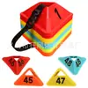 Disco Marcador Triangular, Placa Marcadora para Treinamento de Futebol, Marcador de Canto de Futebol, Obstáculo para Treinamento de Futebol, Borracha Macia, Durável e Resistente a Pisoteio