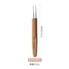 Peruca trança suja crochê cabelo crochê 0,5 mm 0,75 mm lã crochê trança suja ferramentas de crochê com cabo de bambu atacado