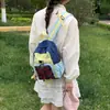 Mochila de Bloques de Color Dopamina de Alta Apariencia para Estudiantes, Ligera y Elegante para el Transporte Diario, Nueva Mochila Escolar, Mochila Pequeña Casual para Exteriores