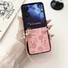 Estilo Ins Adecuado para Funda de Teléfono Xiaomi Mix Flip, Nueva Plegable con Textura de Cuero Dibujo Animado Mickey Cubierta Protectora Minimalista