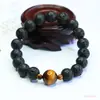 Ai Yu Europeo y Americano Transfronterizo Aliexpress Más Vendido Pulsera de Piedra Volcánica Pulsera de Ojo de Tigre Transmisión en Vivo Venta al por Mayor S5011709