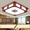 Iluminação Celebridade da Internet Estilo Chinês Lâmpada de Teto de Madeira Maciça Lâmpada de Corredor de Quarto Estilo Chinês LED Quadrado Simples Abajur de Sala de Estar