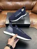 Sapatos Esportivos Masculinos de Tricô Patchwork Couro Genuíno Luxo Leve MAG Respirável Cobertura de Meia Flyknit Tênis Casuais para Corrida Sapatos Modernos Transfronteiriços Europeus e Americanos