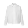 Camisa Nanxia de negocios ligera sin planchar, marca moderna, para hombre y mujer, diseño de botón oculto, holgada, versátil, de manga larga
